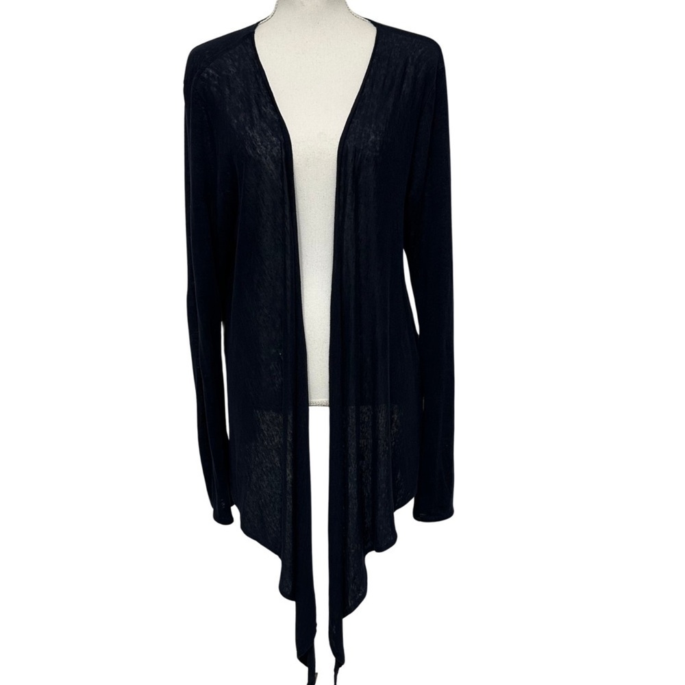 Calypso Saint Barth Open Linen Cardigan Long Sleeve Blue Lightweight Medium READ